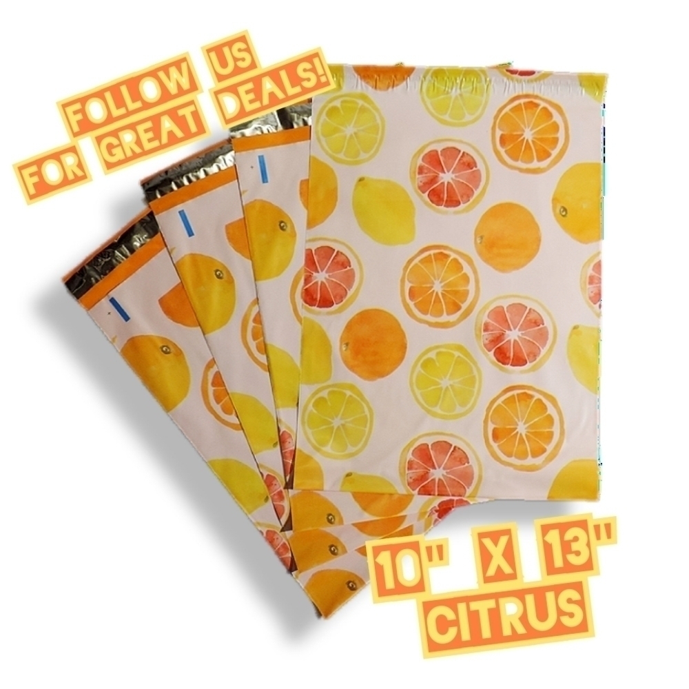 50 Citrus Poly Mailers 10x13 - Picture 2 of 4